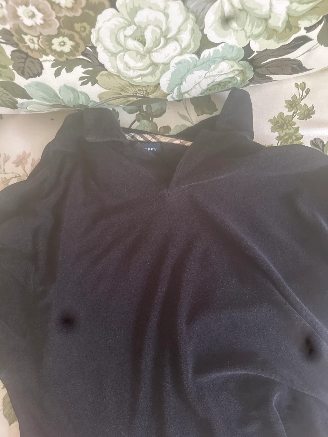 Burberry Golf Black Polo Shirt - Size L