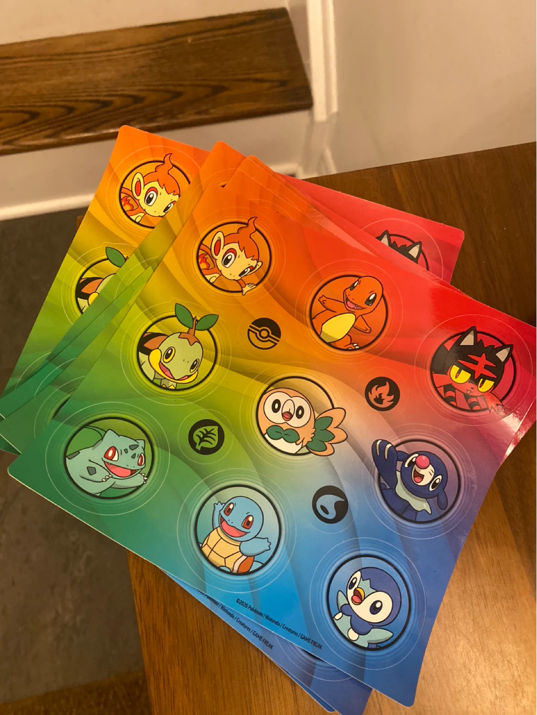Pokemon Sticker Sheets From First Partner Box + freebie