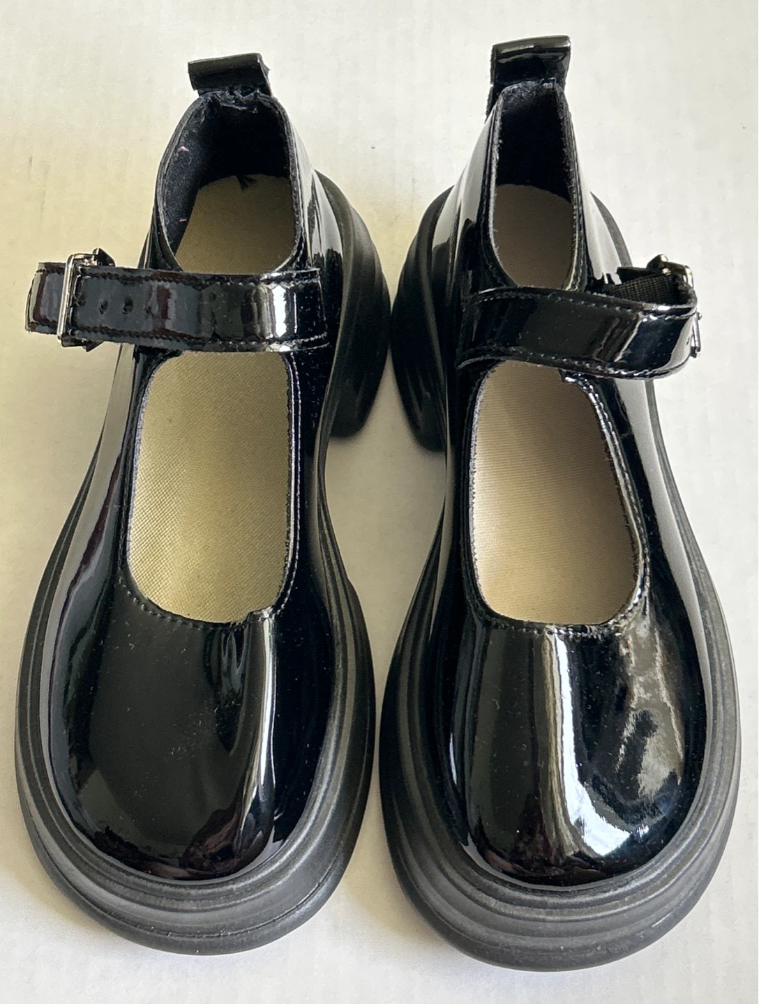 Black Patent Mary Jane Platform Shoes - photo 2