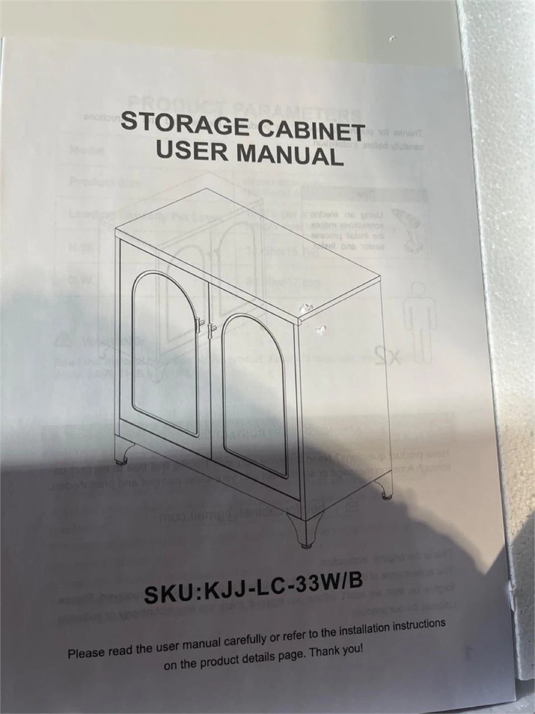 Polup 33-inch Modern Metal White Kitchen Sideboard - photo 2