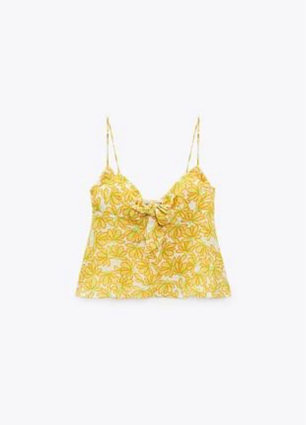ZARA Floral Tie-Front Camisole Top - Size XS - photo 3