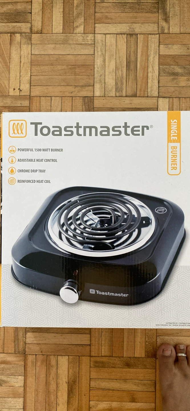 Black Electric Single Burner Hot Plate