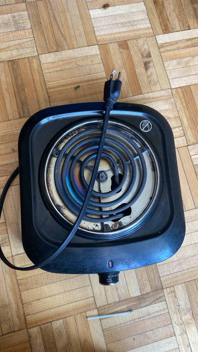 Black Electric Single Burner Hot Plate - photo 2