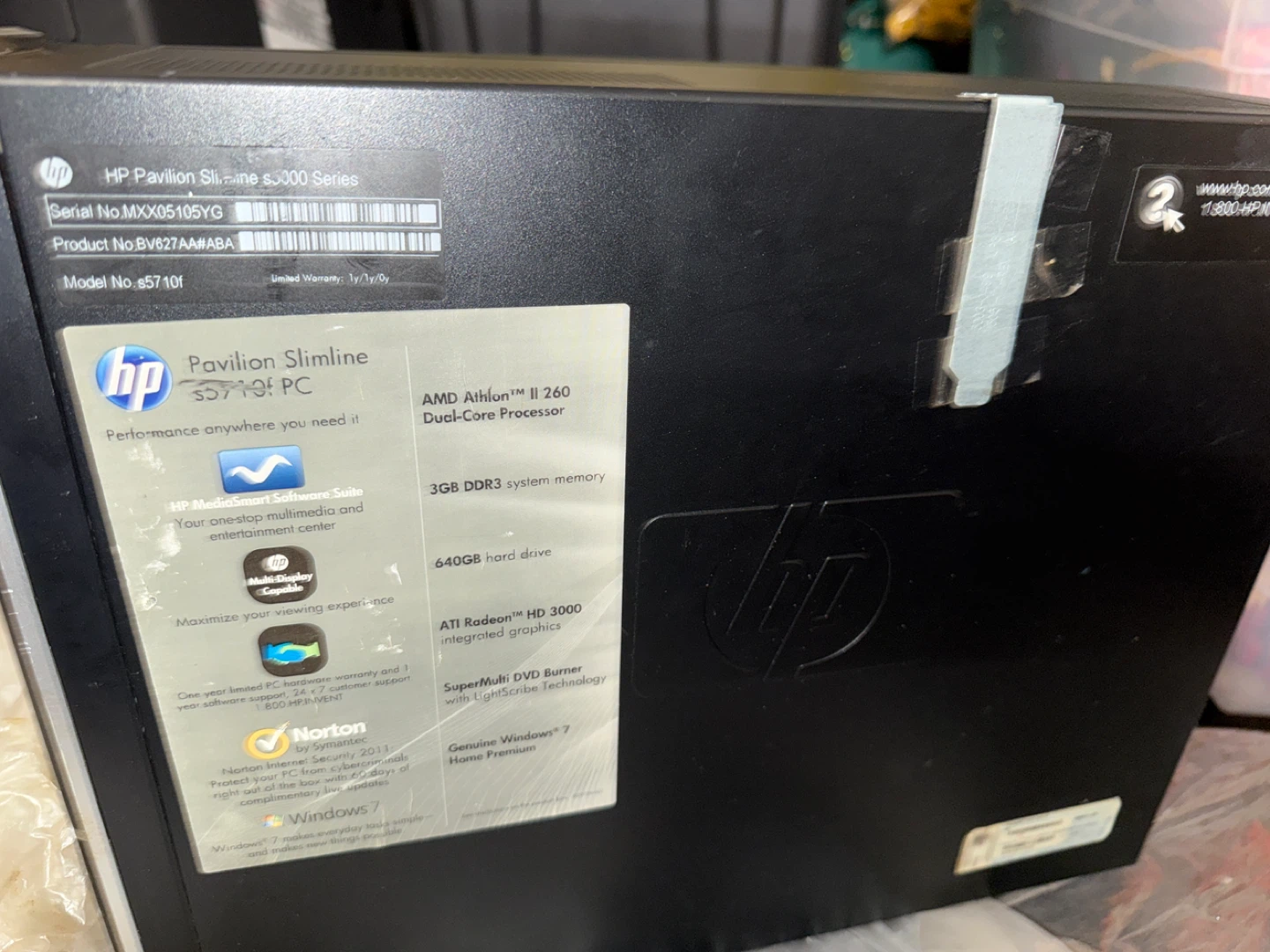 HP Pavilion Slimline Desktop PC - AMD Athlon II X2 - photo 2