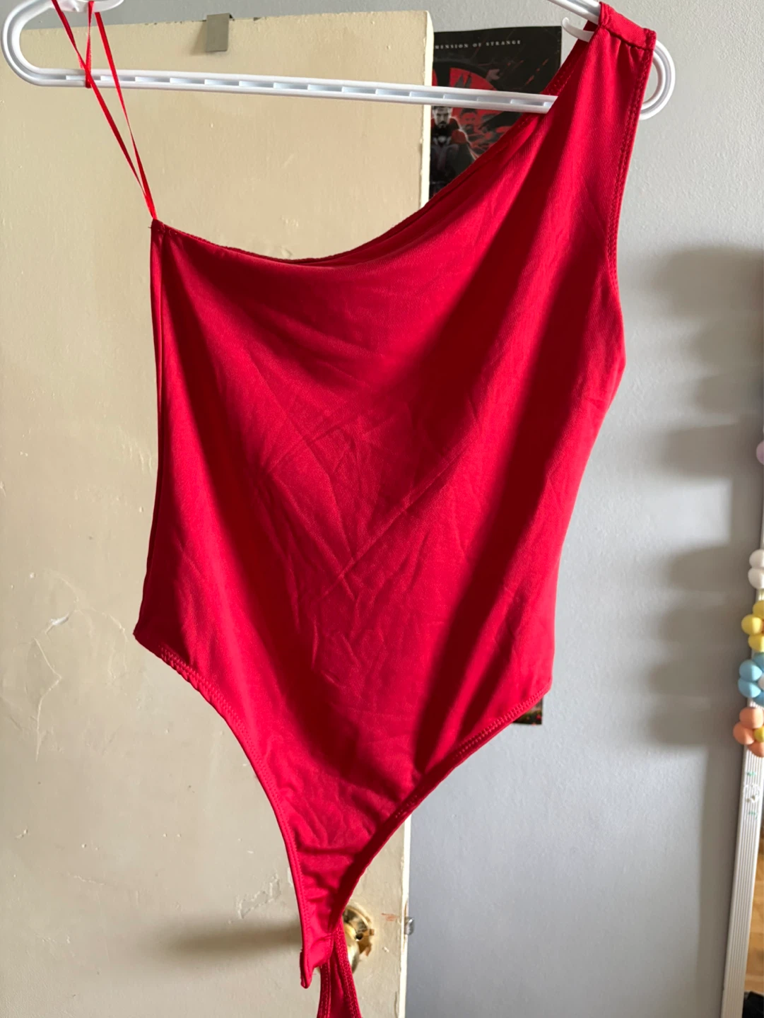 Better/Together Red One-Shoulder Bodysuit - Small