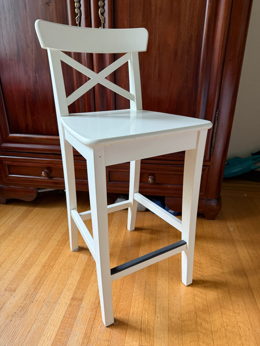 White IKEA Ingolf Bar Stool
