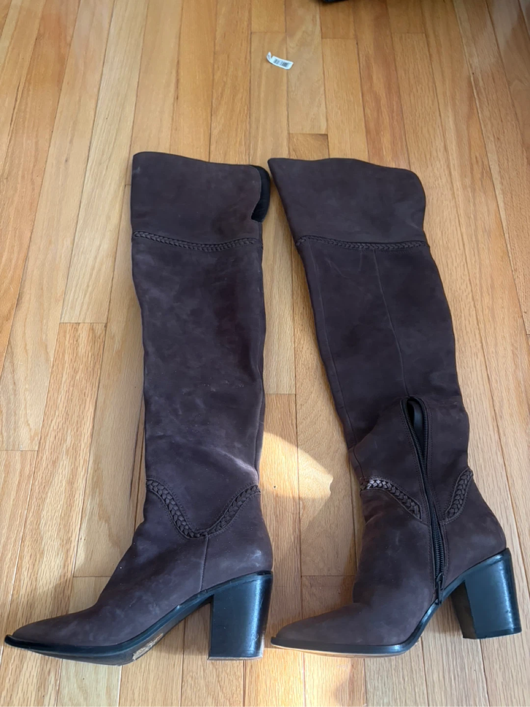 Brown Suede Over-the-Knee Boots, size 6