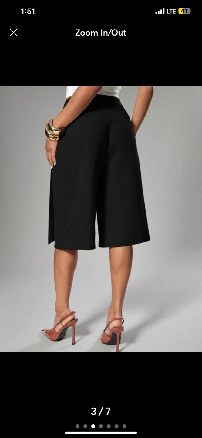 Women's Wrap Wide Leg Trousers Bermuda - photo 3