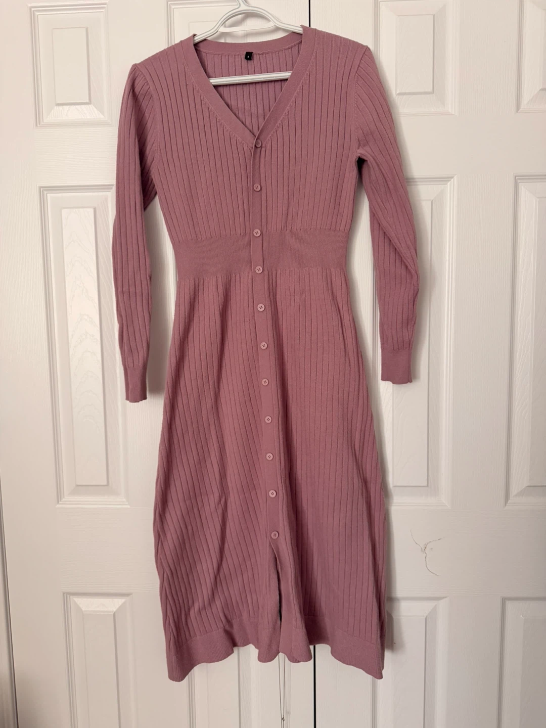 Pink Button-Up Midi Dress size small