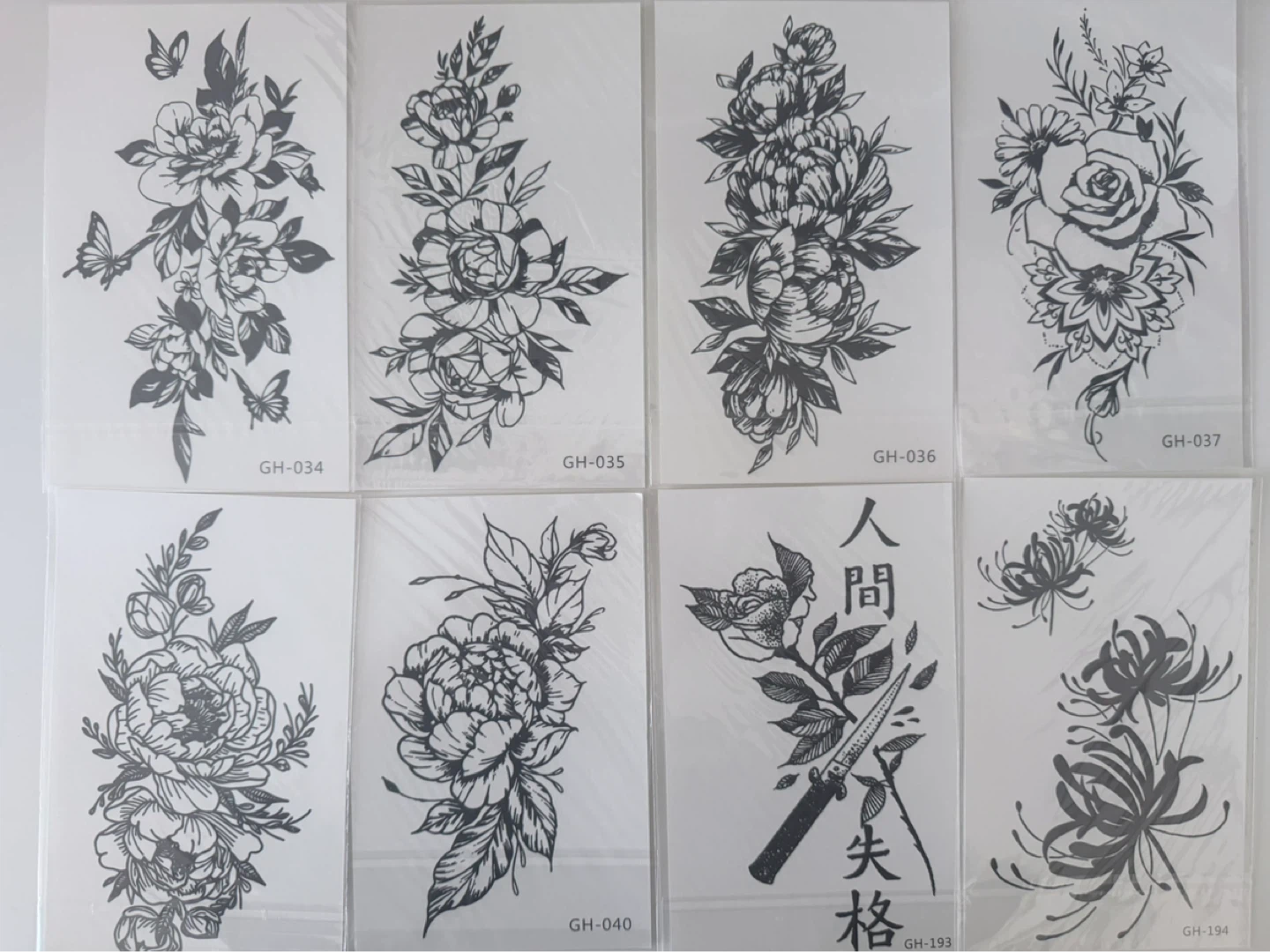 Last for a Week -Temporary Tattoo Sheets / Waterproof