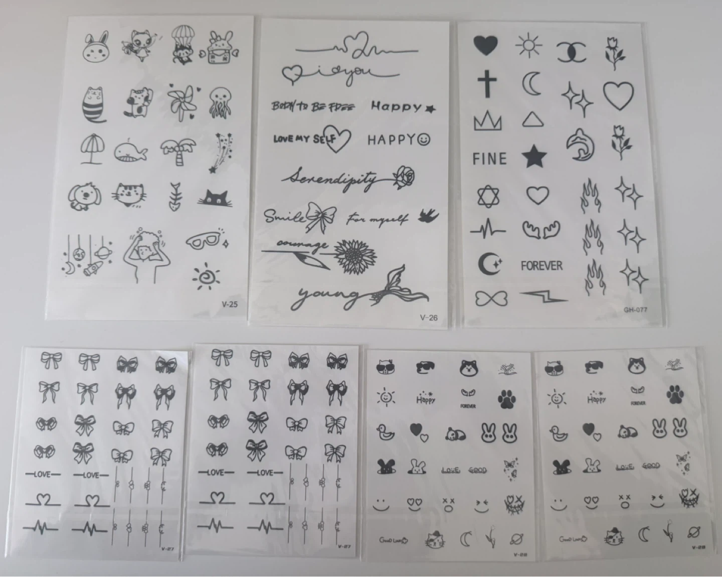 Last for a Week -Temporary Tattoo Sheets / Waterproof - photo 2