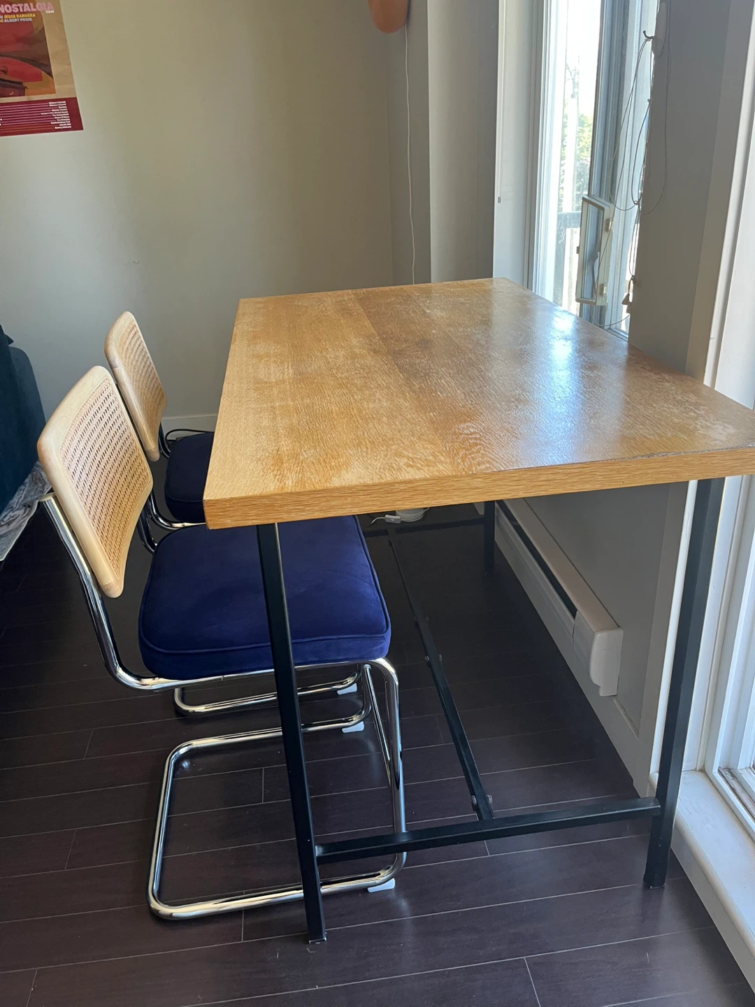 Wooden Table with Metal Legs - photo 3