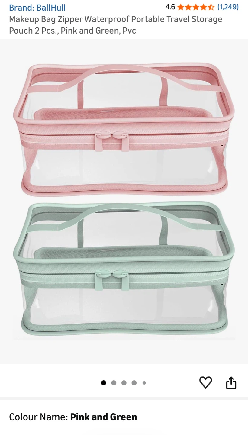 NEW 2 Makeup Travel Storage Pouches