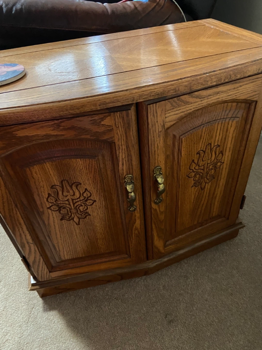 Oak End Tables with Storage - photo 5