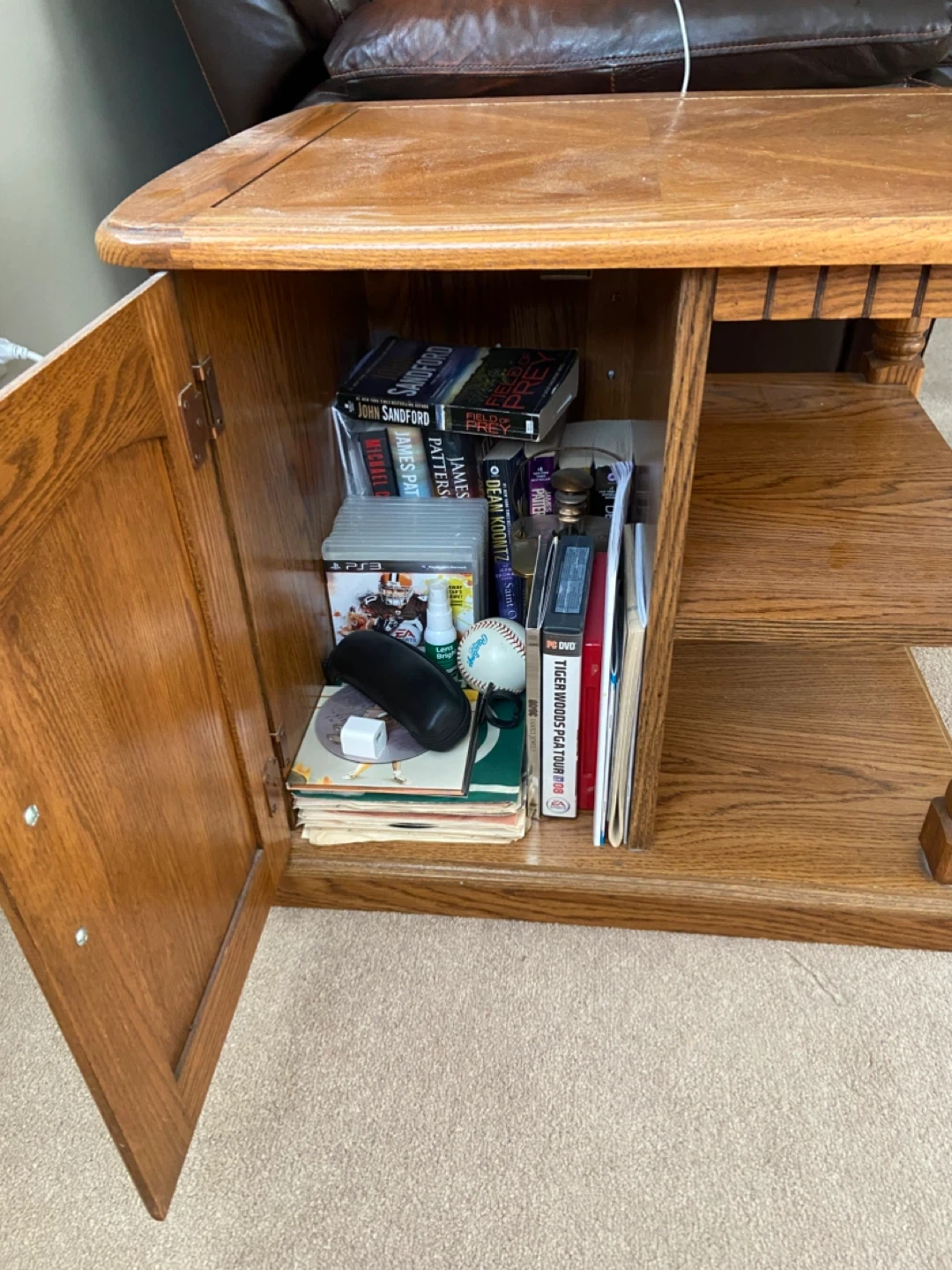 Oak End Tables with Storage - photo 2