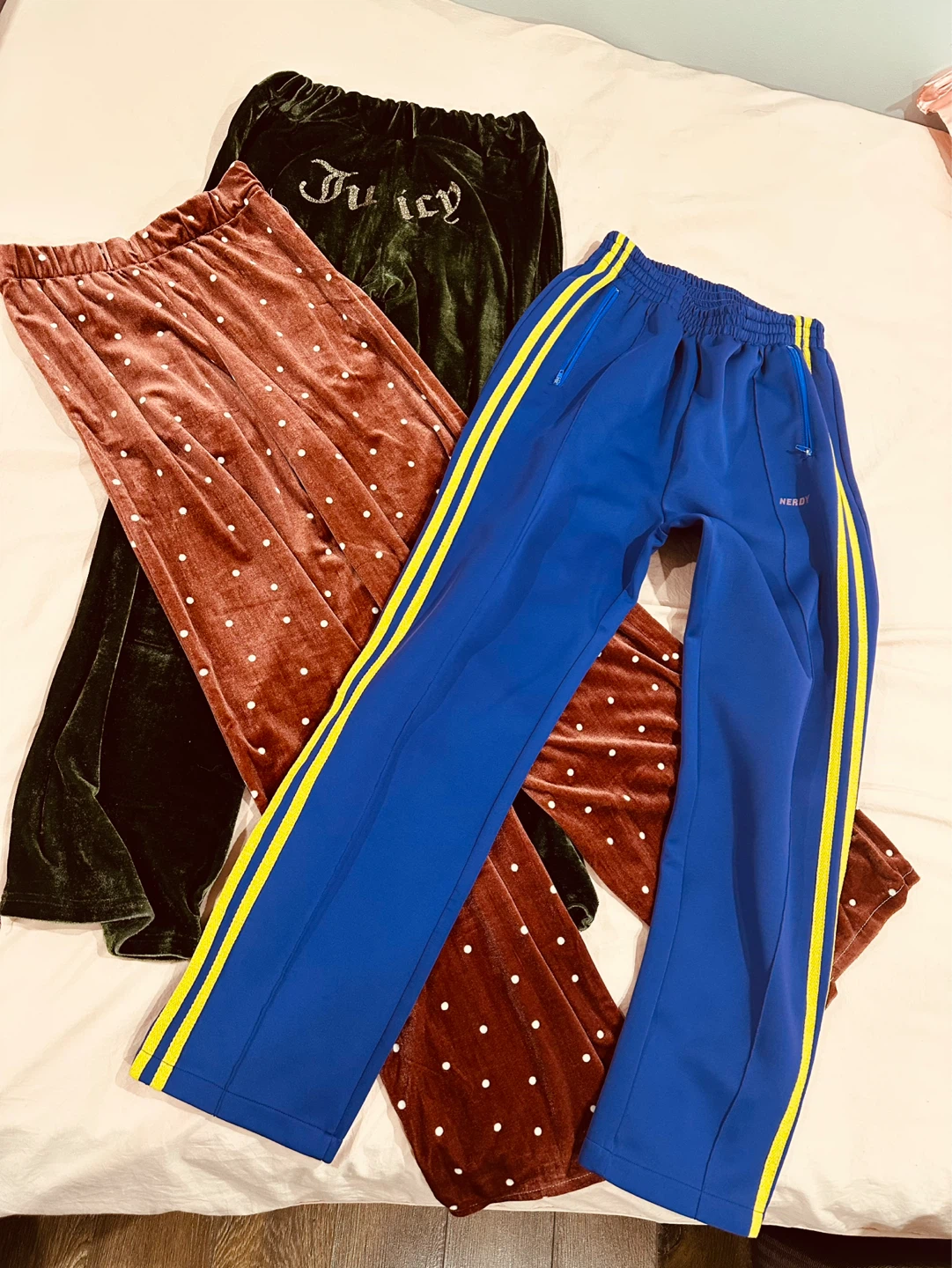 Juicy Couture, Nerdy, and polka dot velvet pants bundle