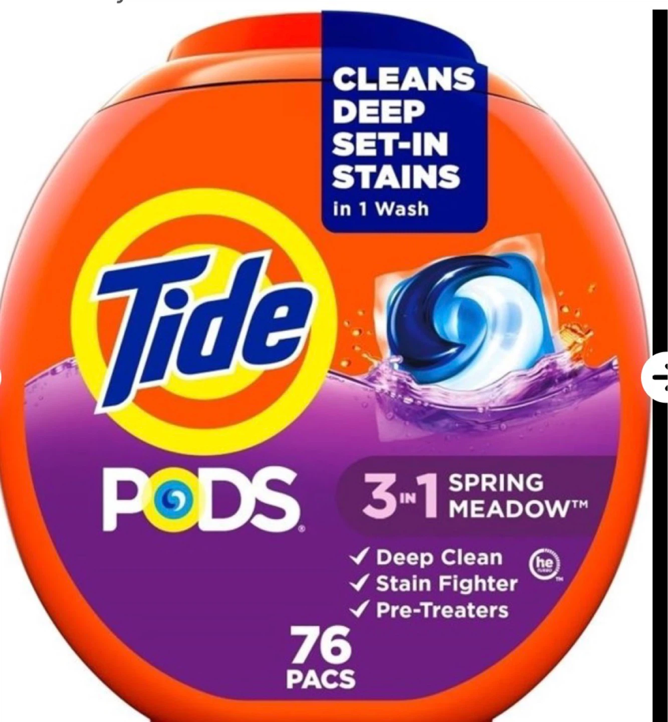 Tide PODS Spring Meadow Laundry Detergent, 76 PACs