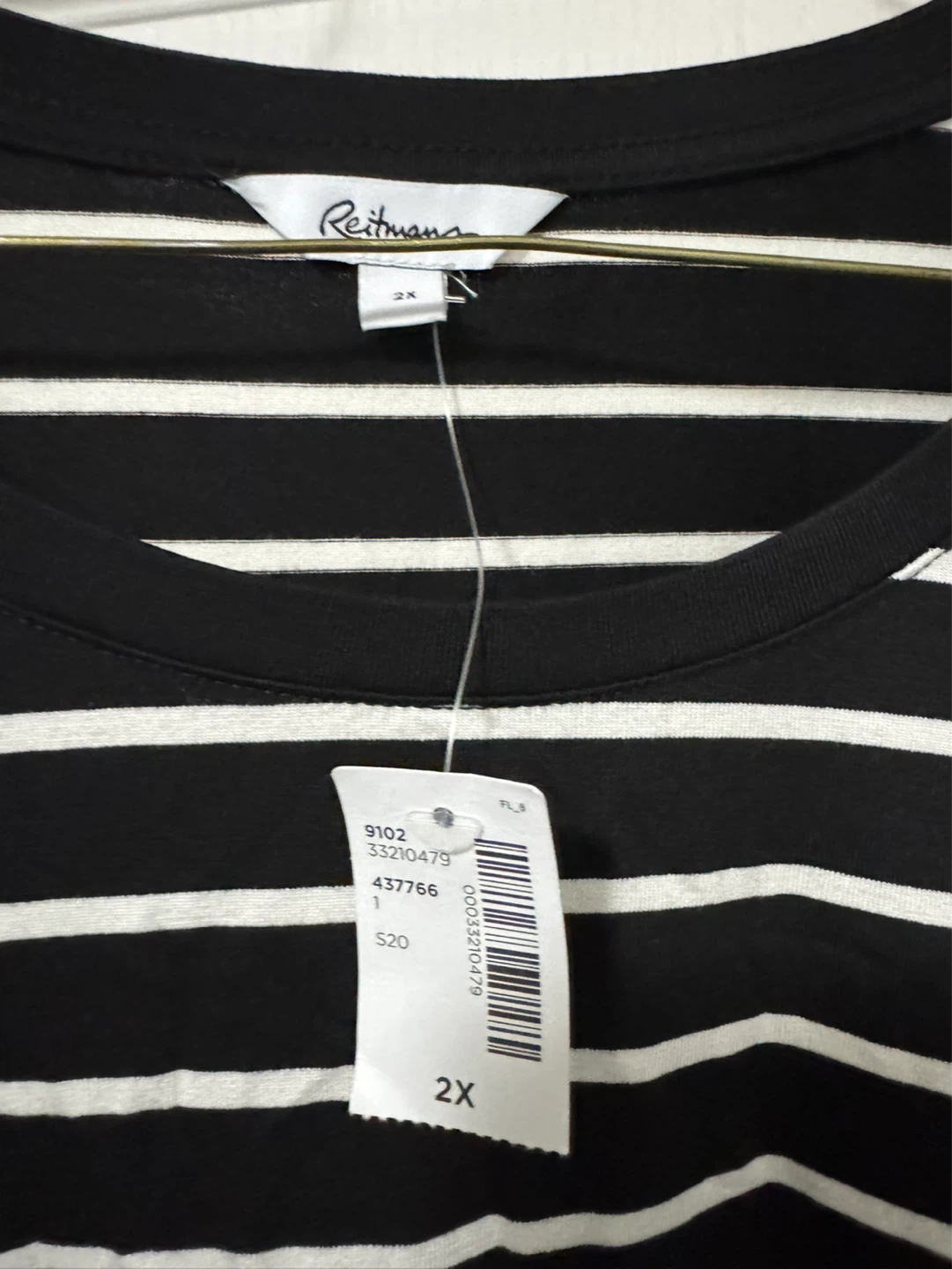 Reitmans Black and White Striped Top 2X - photo 3