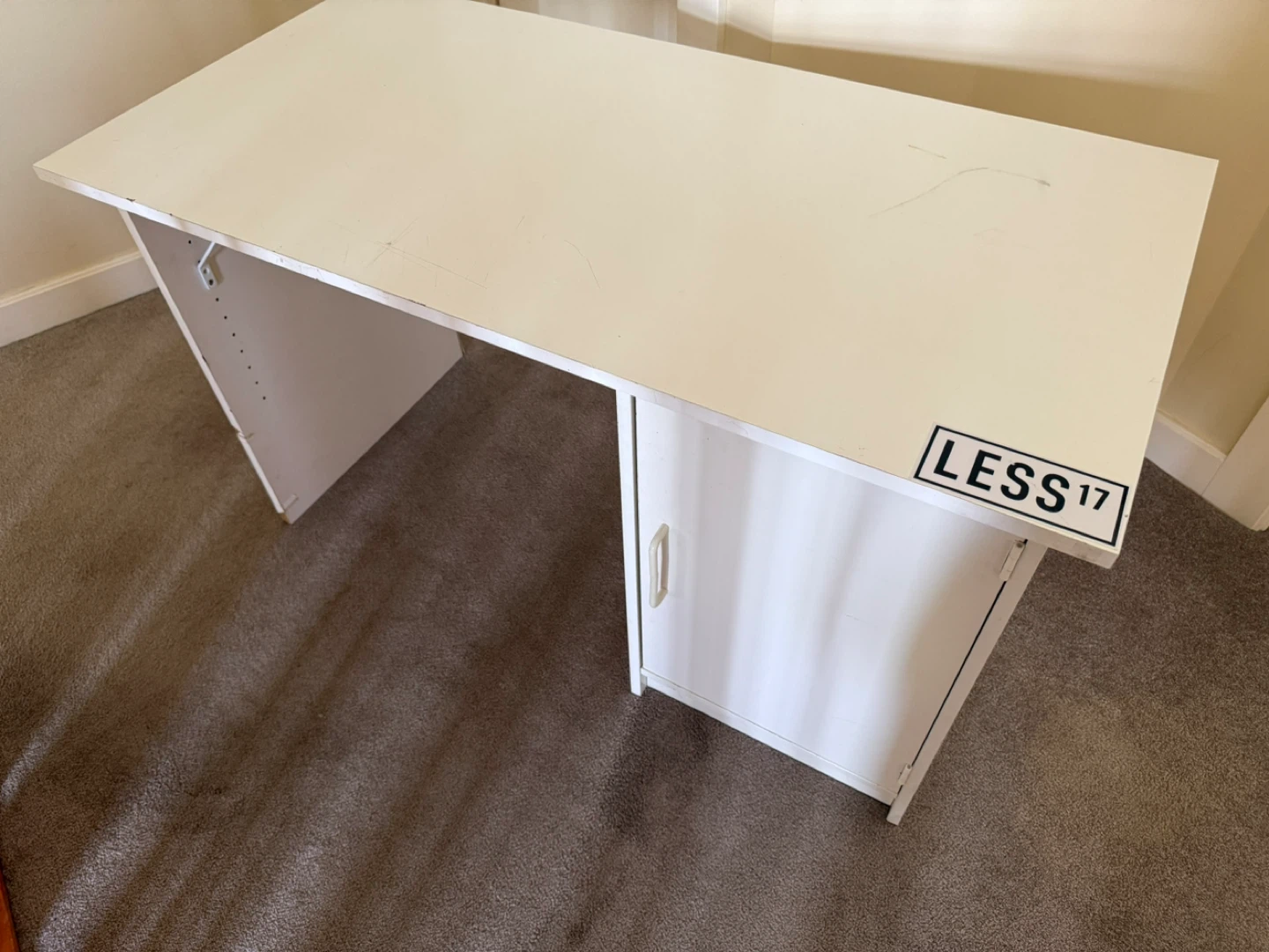 White Desk with Storage - photo 2