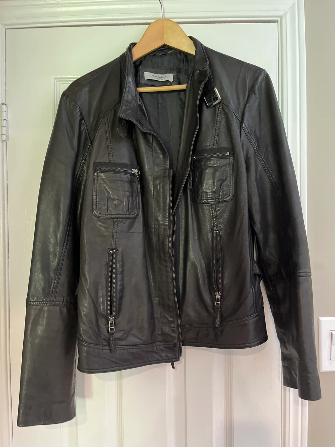 Bailey Black Leather Jacket - XXL/TTG fits more like XL
