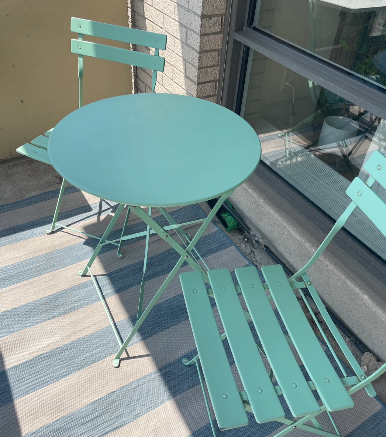 Teal Bistro Set - 1 Table, 2 Chairs - photo 2