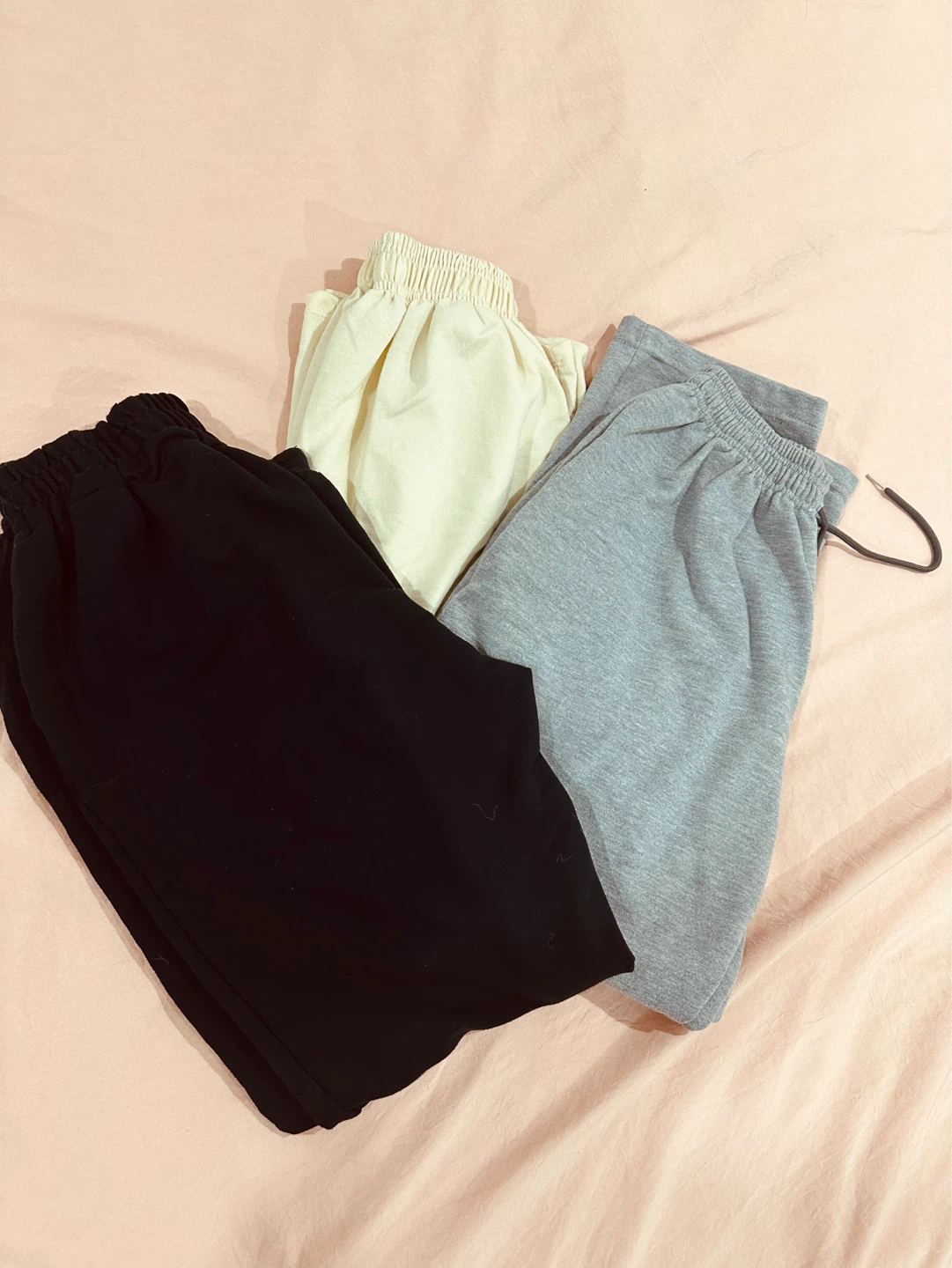 Pack of 3 Women's Sweatpants - Black, Grey, Cream