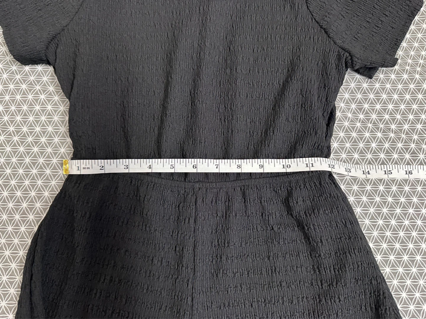 Monteau Girl Black Textured Jumpsuit Size 12 - photo 5