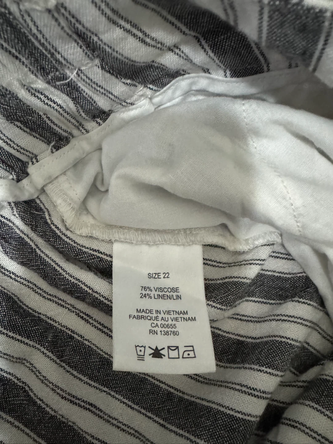 Third Story Black & White Striped Skirt Size 2x/ 22 - photo 4