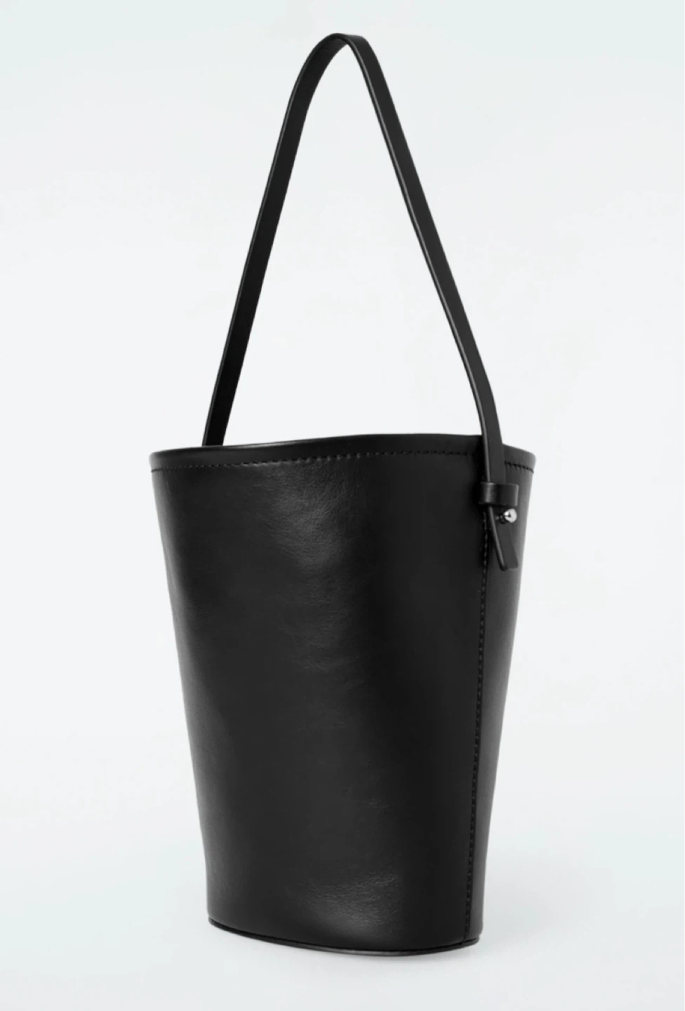 COS - Black Leather Bucket Bag - photo 2