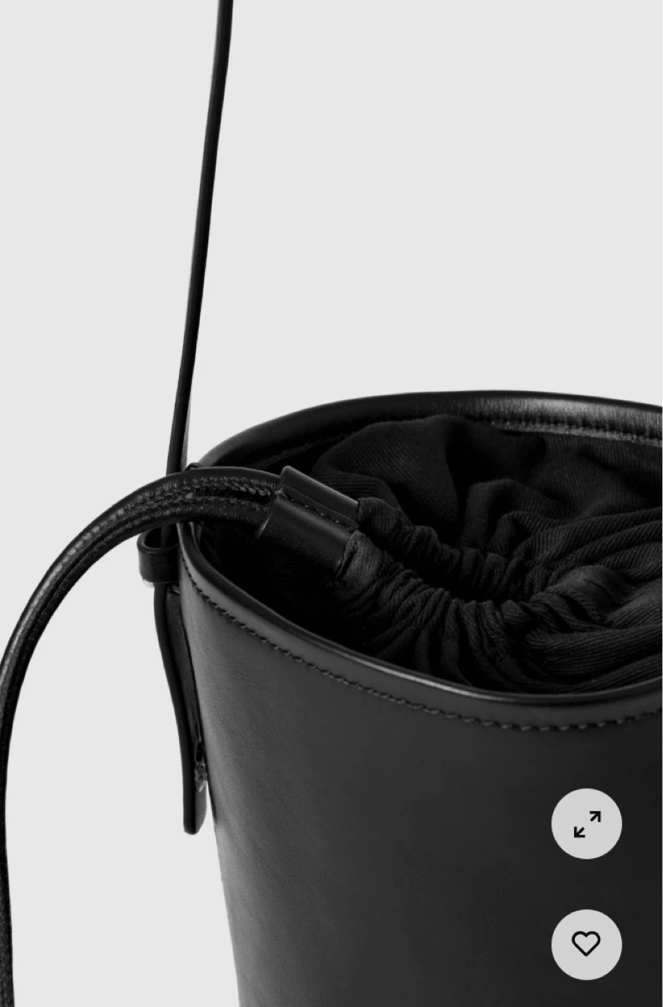 COS - Black Leather Bucket Bag - photo 3