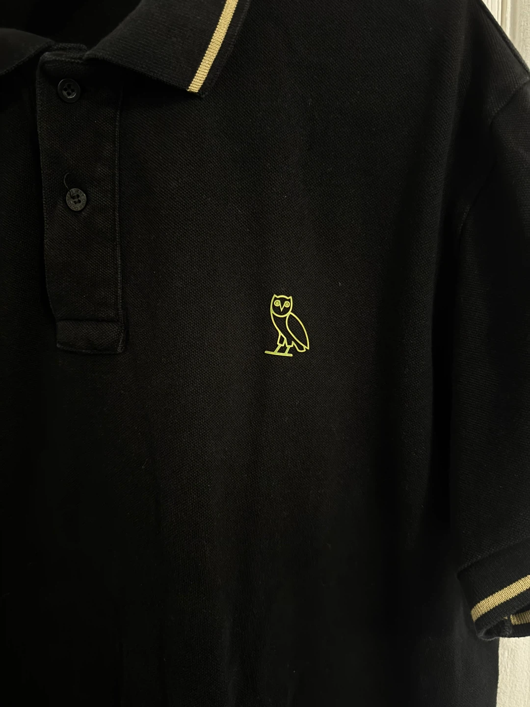 OVO Owl Logo Black Polo Shirt - Extra Large - photo 2