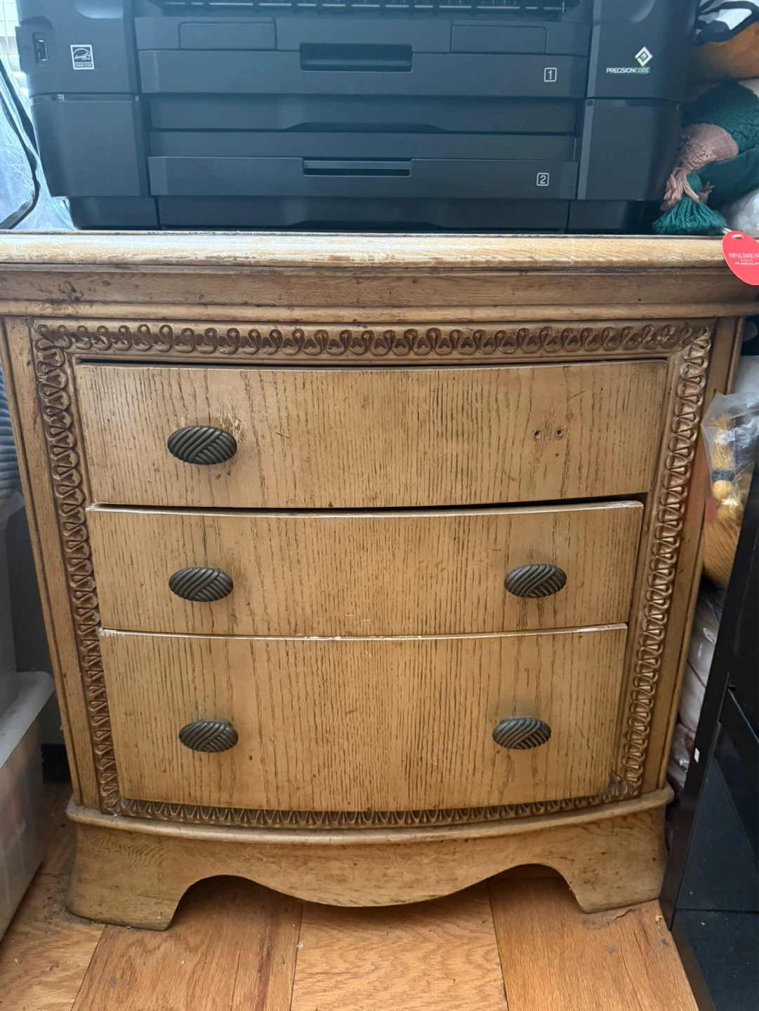 2 100% solid Oakwood   3-Drawer  dresser nightstand - photo 5