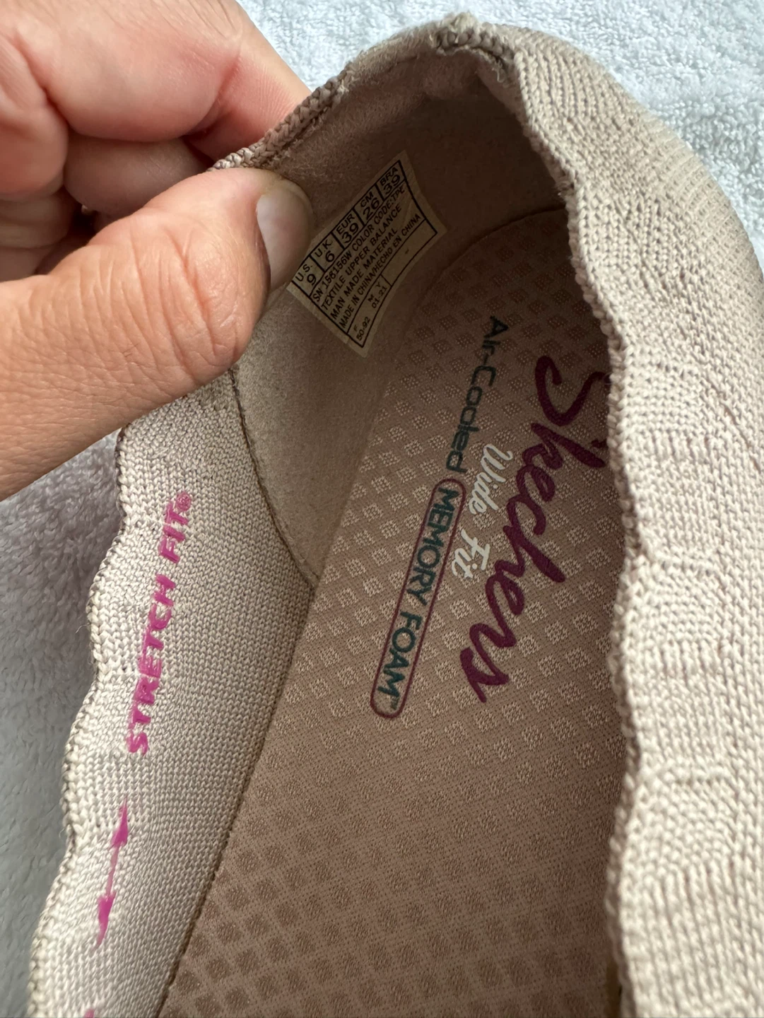 Skechers Women's "Bobs" Taupe Knit Ballet Flats size 9 - photo 5