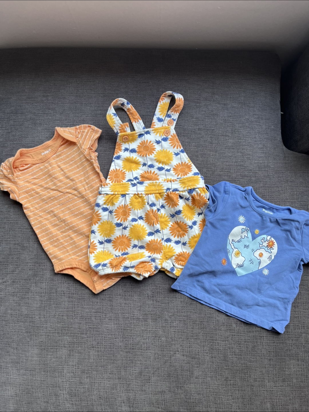 Pekkle 6 months overalls set