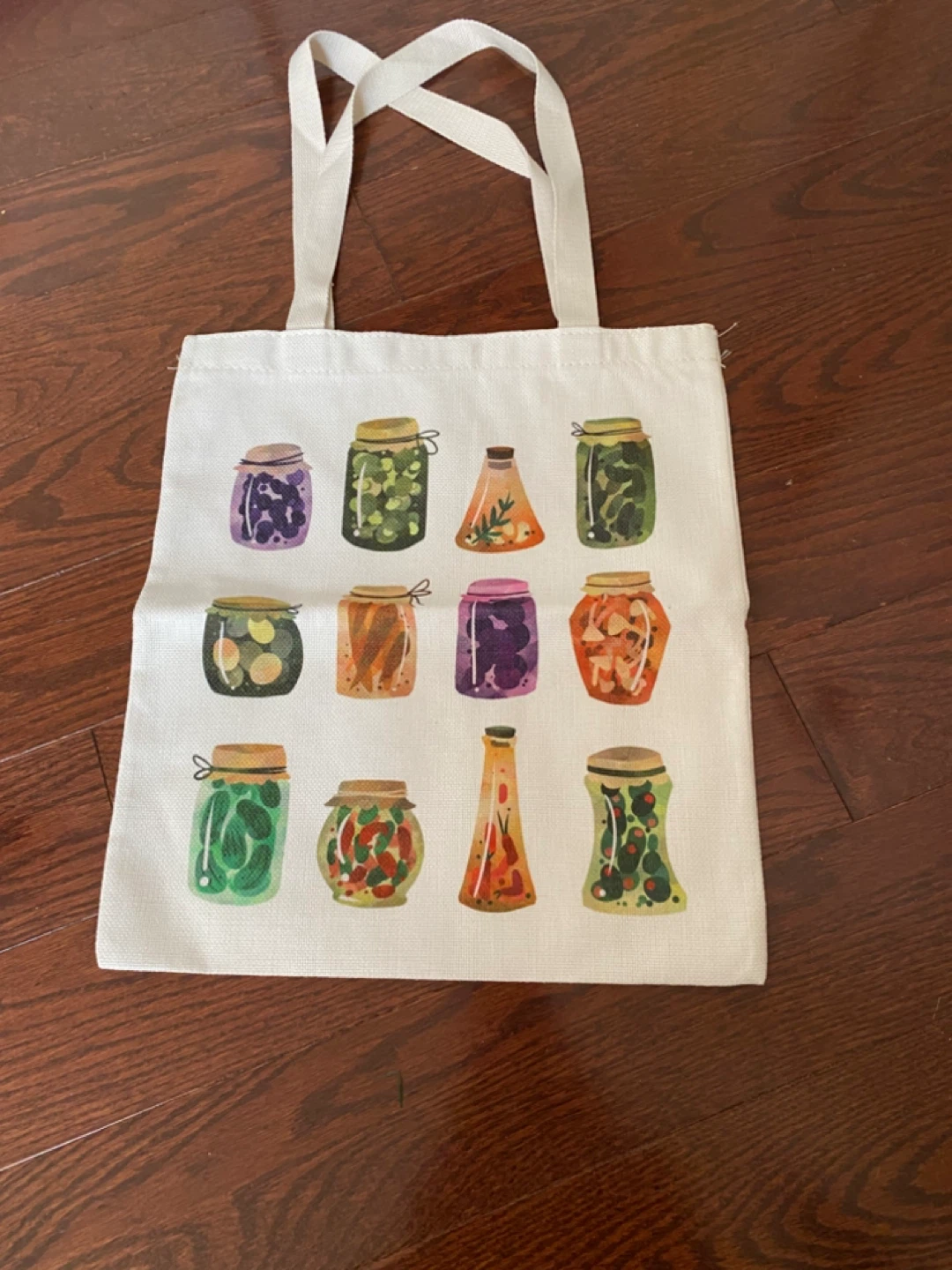 Canvas Tote Bag with Canning Jars