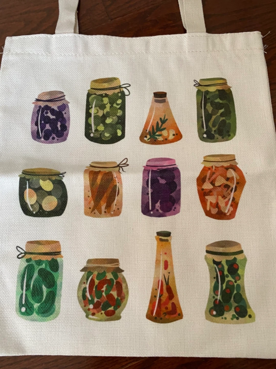 Canvas Tote Bag with Canning Jars - photo 2
