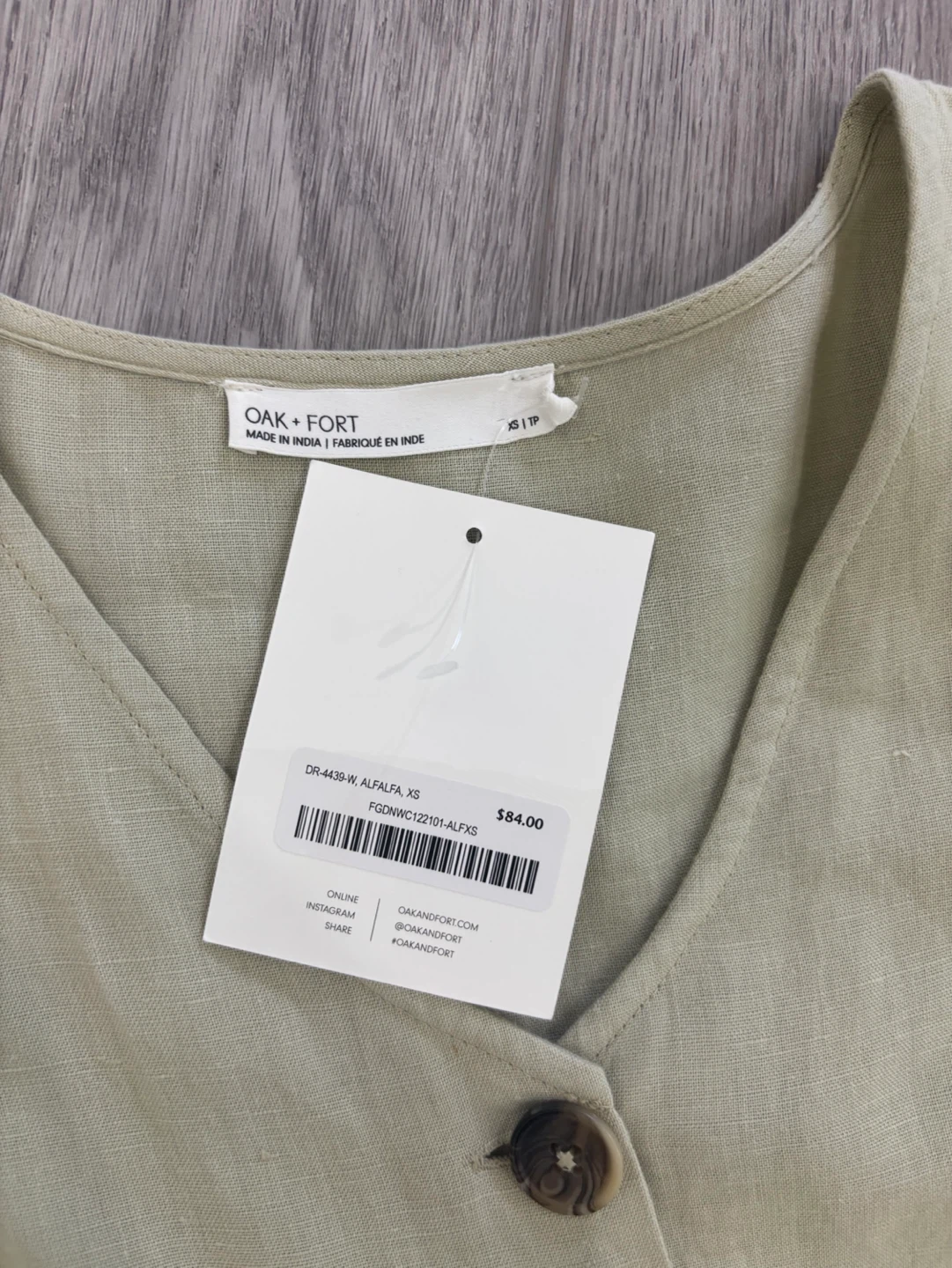 OAK + FORT Alfalfa Dress - XS - photo 2