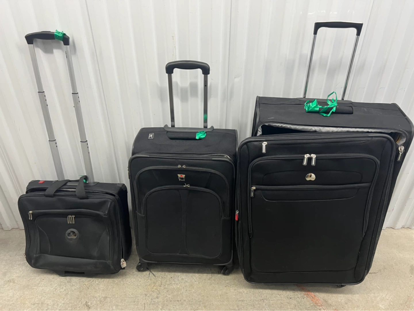 Set of 4 Black Delsey Luggage