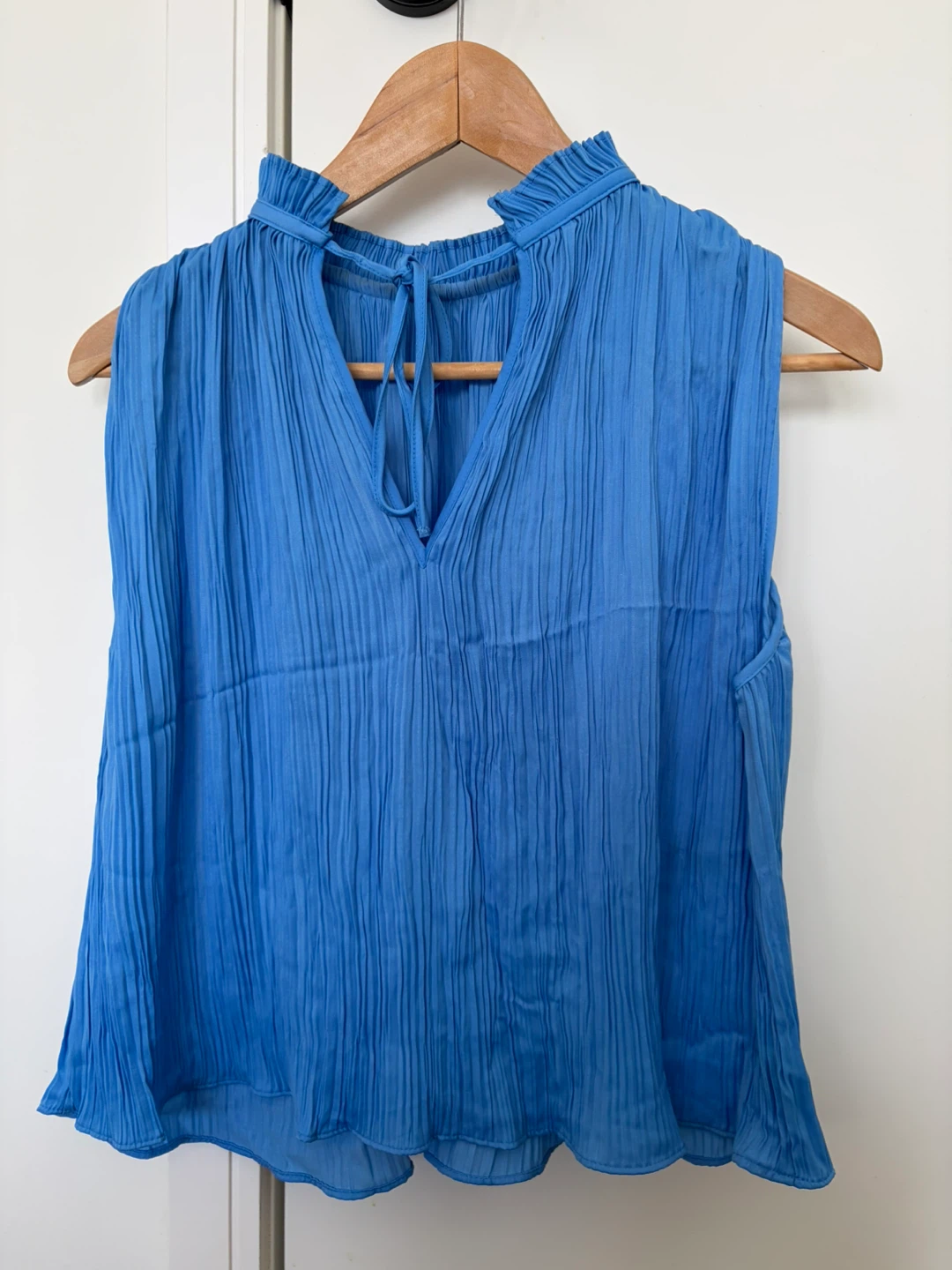 Zara - Blue Sleeveless Mock Neck Top - photo 2