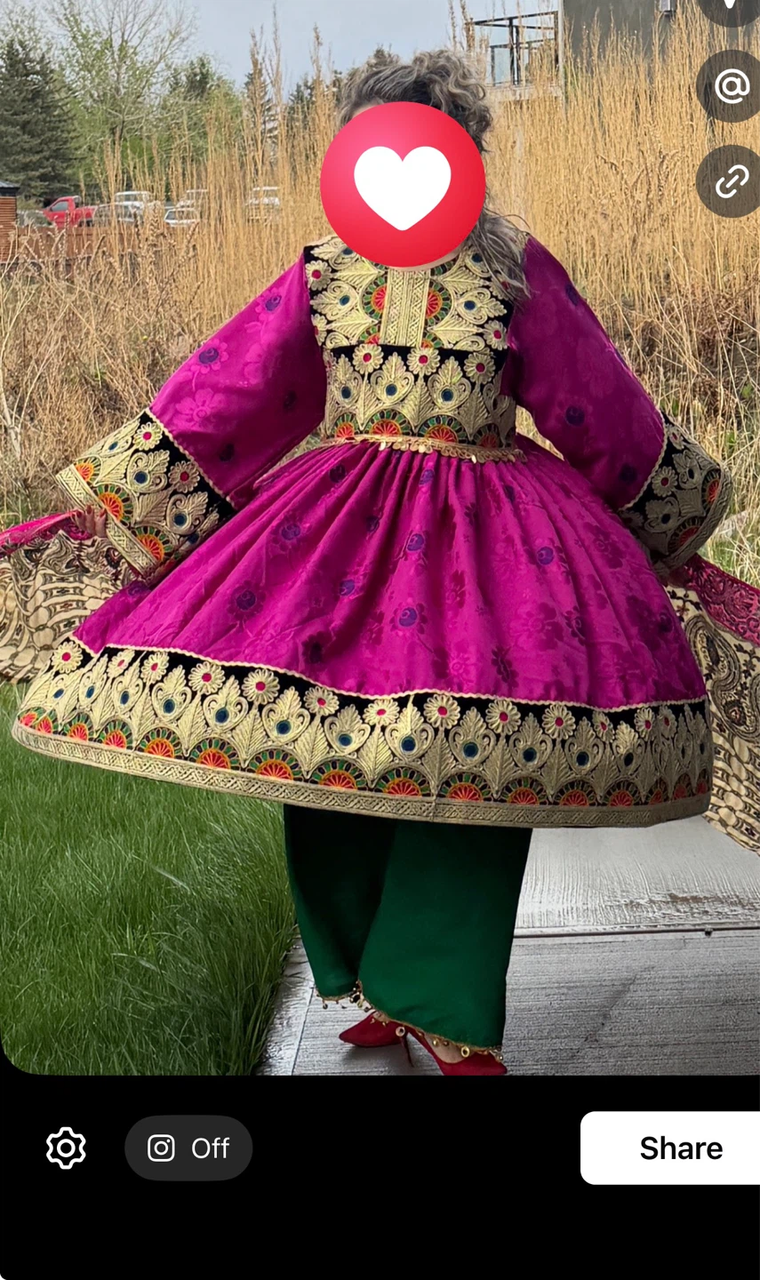 Women's Afghan Dress with Scarf - photo 2