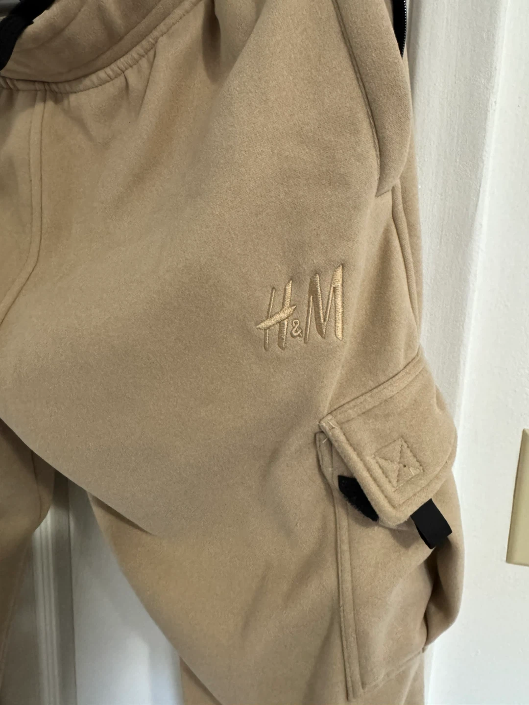 H&M Fleece Cargo Joggers Beige (XL) - photo 2