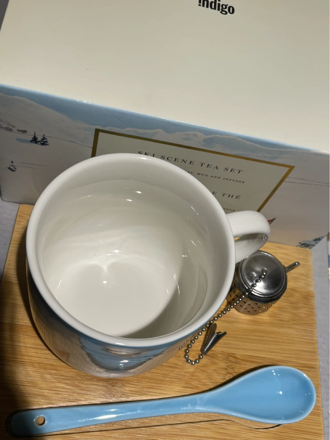 Indigo Ski Scene Tea Set - photo 2