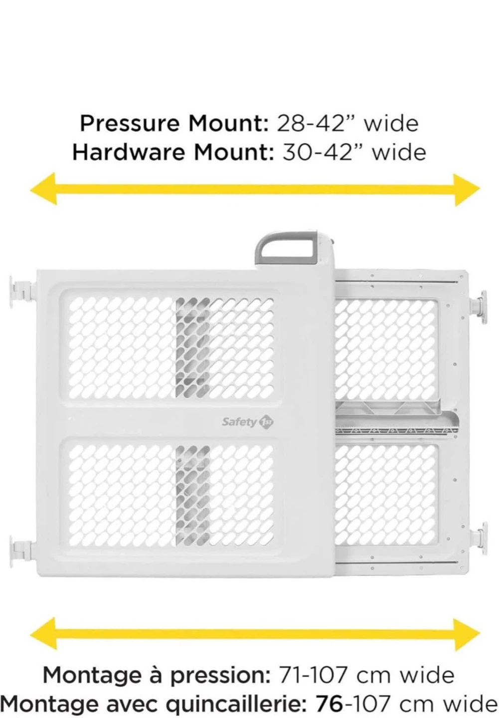 Safety 1st White Pressure Mount Baby Gate