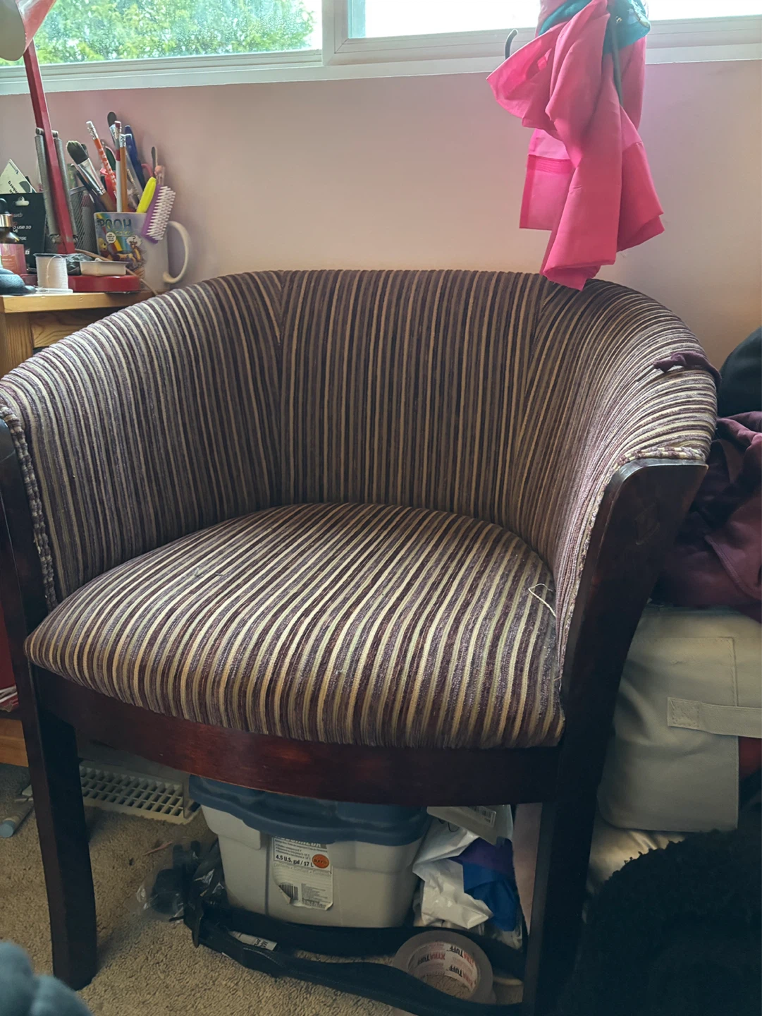 Striped Accent Chair