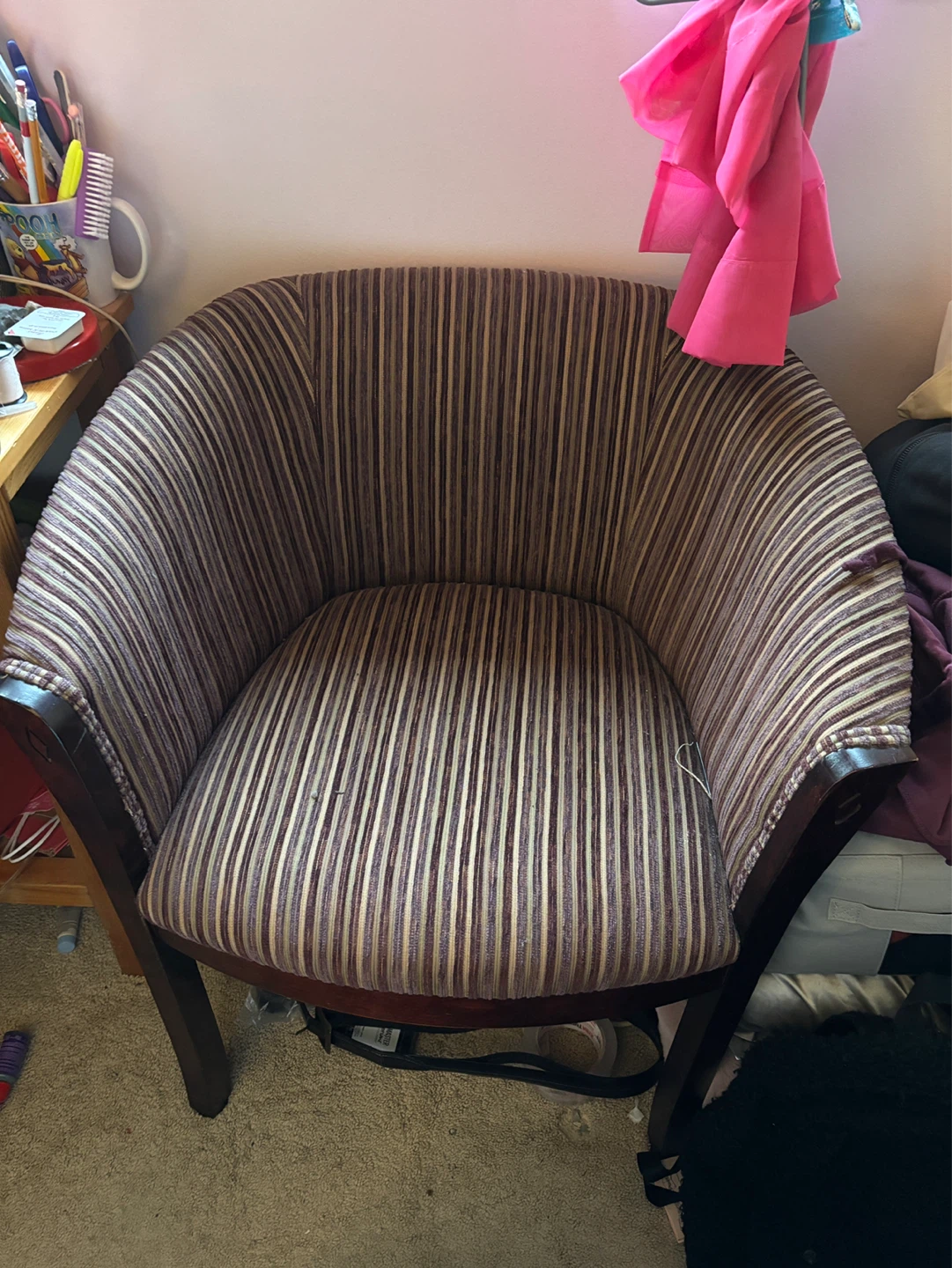 Striped Accent Chair - photo 2