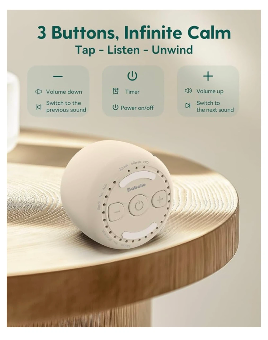 Babelio White Noise Sound Machine - photo 5