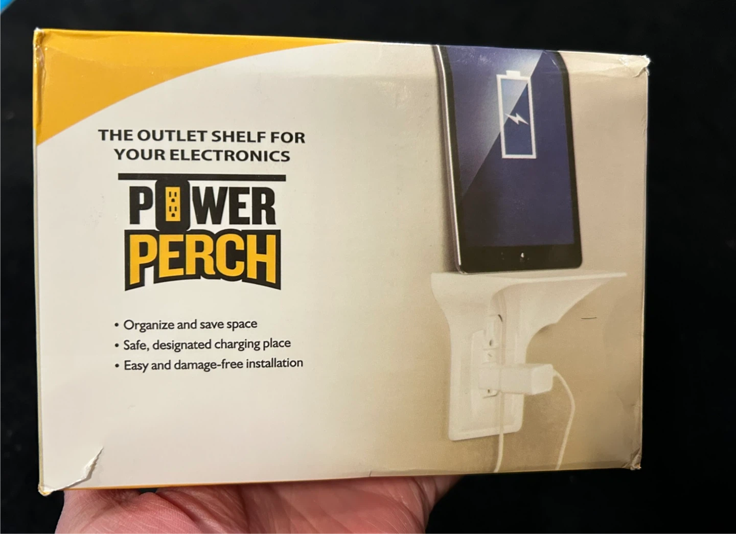 Power Perch Outlet Shelf for Electronics