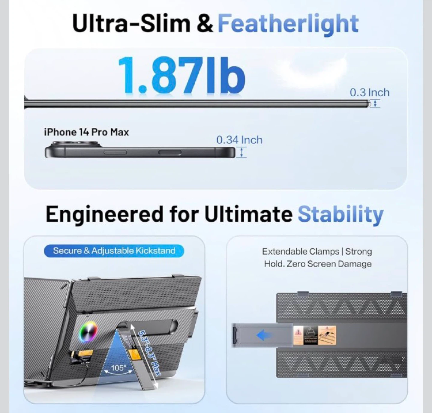 14" 1080P FHD IPS Portable Monitor - photo 4