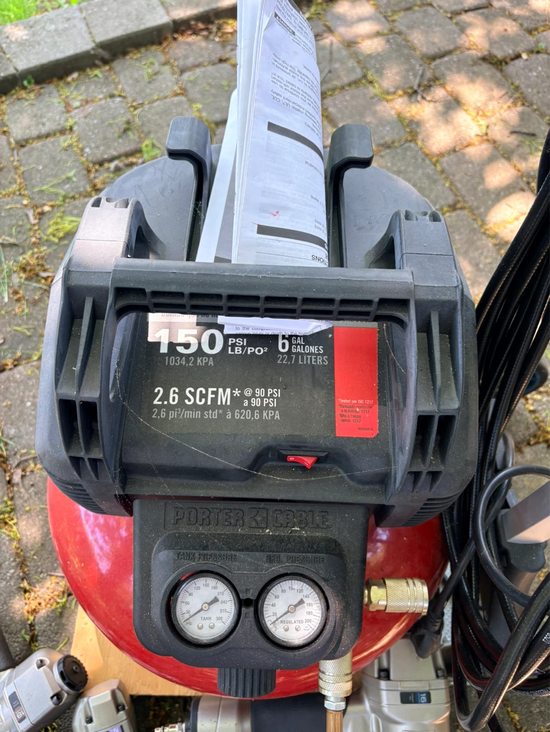 Porter-Cable Air Compressor with 3 Nail Guns - photo 2
