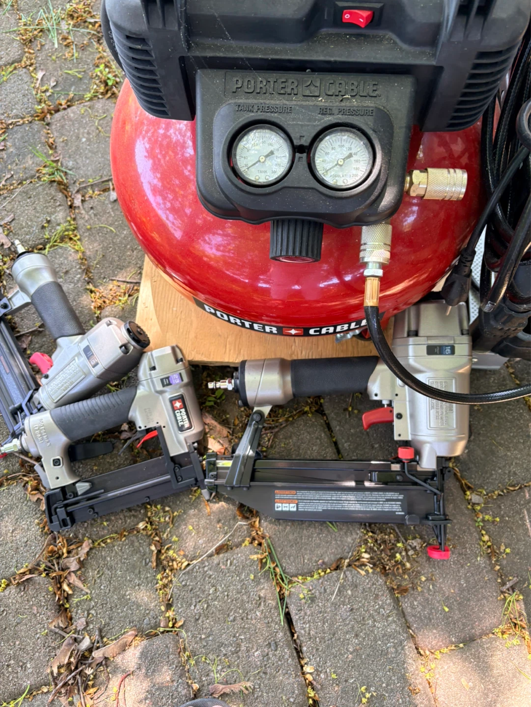 Porter-Cable Air Compressor with 3 Nail Guns - photo 5